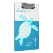 Kustroodblauw Blauwgroen Zee White Klembord (Rechts)