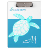 Kustroodblauw Blauwgroen Zee White Klembord (Voorkant)