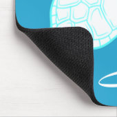 Kustroodblauw Blauwgroen Zee White Muismat (Hoek)