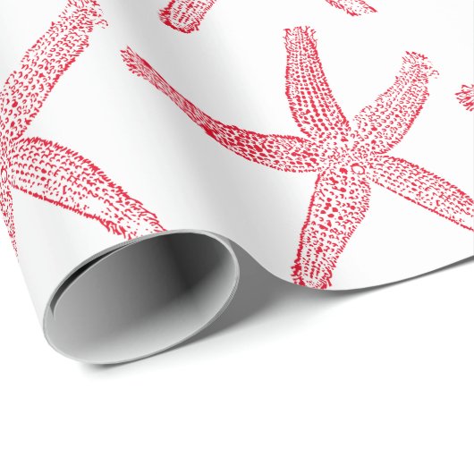 Kustroodwitte kerst cadeaupapier (Rol Hoek)