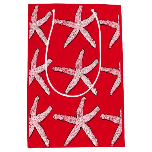 Kustroodwitte kerst medium cadeauzakje (Voorkant)