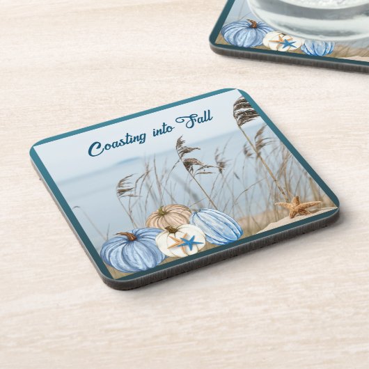 Kustroompompoen en -pompoenen bier onderzetter (Linkerzijde)