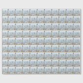 Kustroompompoen en -pompoenen cadeaupapier (Vlak)