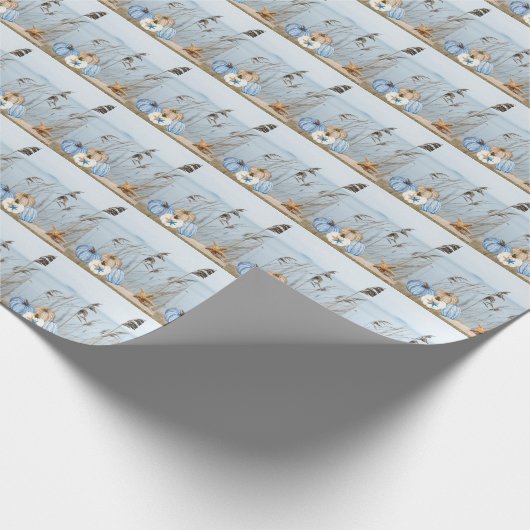 Kustroompompoen en -pompoenen cadeaupapier (Hoek)