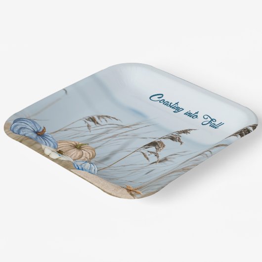 Kustroompompoen en -pompoenen papieren bordje (Gebogen)