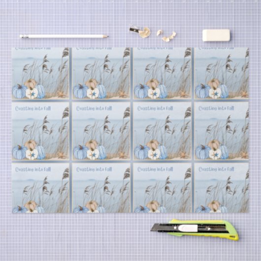 Kustroompompoen en -pompoenen tissuepapier (Craft)