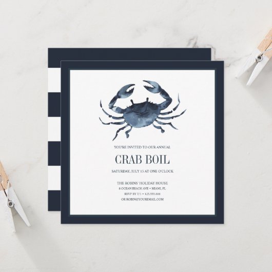 Kustroos Blauwe Krab Feast Seafood Boil Party (Voorkant / Achterkant in situ)