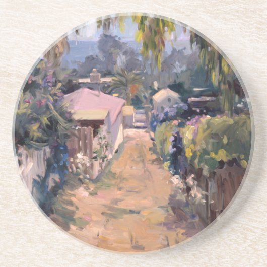 Kustroute Zandsteen Onderzetter (Voorkant)