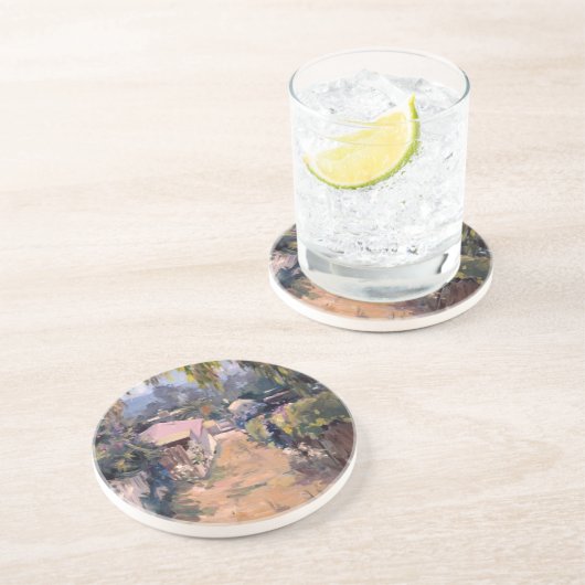 Kustroute Zandsteen Onderzetter (Zijkant)