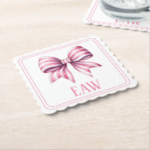 Kustroze en witte waterverf strik monogram