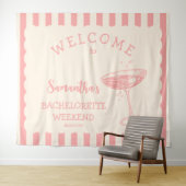 Kustroze vrijgezellenfeest achtergrond cocktail wandkleed (In Situ (horizontaal))