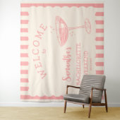 Kustroze vrijgezellenfeest achtergrond cocktail wandkleed (In situ)