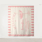 Kustroze vrijgezellenfeest achtergrond cocktail wandkleed (Voorkant)