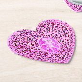 KUSTRUIMTE IN PINKFLORALE Valentijnsdag Kartonnen Onderzetters (Gekanteld)