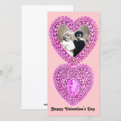 KUSTRUIMTE, roze Feestdagenkaart (Voorkant / Achterkant)