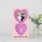 KUSTRUIMTE, roze Feestdagenkaart (Staand voorkant)