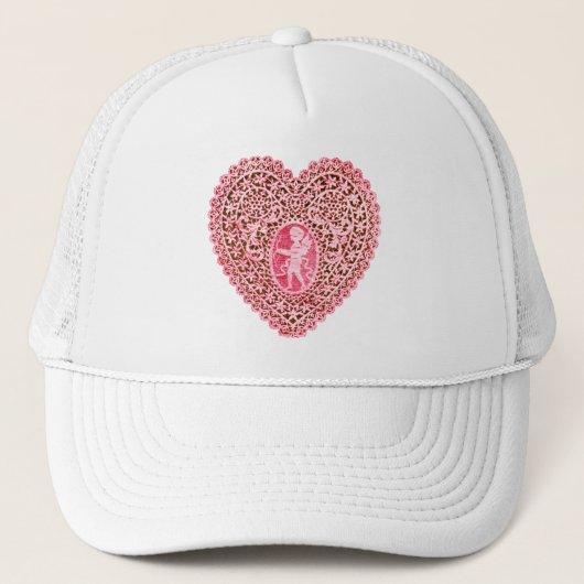 KUSTRUIMTE, roze rood Trucker Pet (Voorkant)