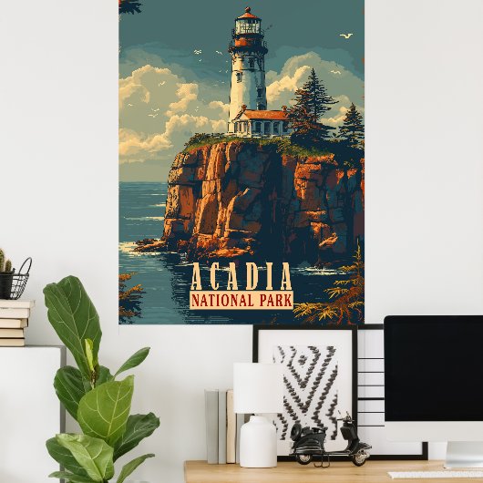 Kustrust: Acadia National Park Poster (Thuiskantoor)