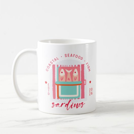 Kustsardines Italiaanse stijl Koffiemok (Links)