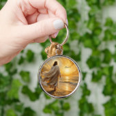 Kustscène Christus wandelt langs de kustlijn Sleutelhanger (Hand)