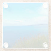 Kustscène glazen onderzetter (Achterkant)