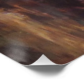 Kustscène met verweerd hout. perfect poster (Hoek)