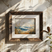 Kustscène met Vogels Nautische Rustieke Vintage Poster