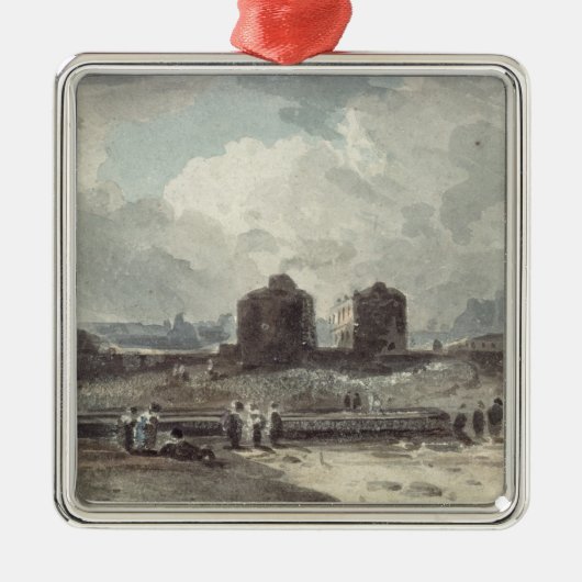 Kustscène Metalen Ornament (Voorkant)