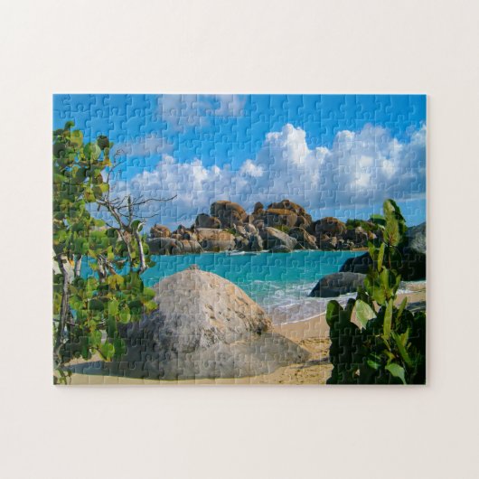 Kustscene van de Amerikaanse Maagdeneilanden. Legpuzzel (Horizontaal)
