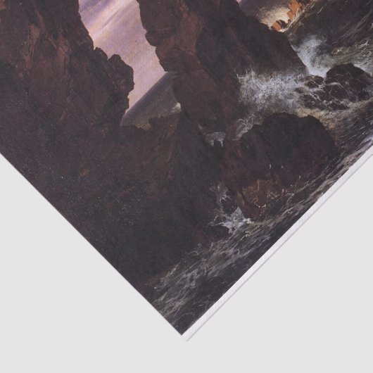 Kustscène van de Frederic Edwin Church Tissuepapier (Detail)