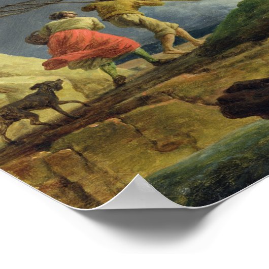 Kustschaal in een Storm, 1782 Poster (Hoek)