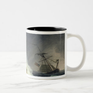 Kustschaal in een Storm, 1782 Tweekleurige Koffiemok