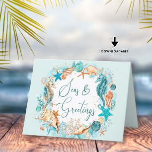 Kustschalen en -schalen voor ZEEEN Feestdagen Kaart