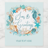 Kustschalen en -schalen voor ZEEEN Wijn Etiket (Enkel label)