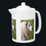 KUSTSCHAPEN THEEPOT<br><div class="desc">Een foto van een schattig schaap.</div>