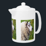 KUSTSCHAPEN THEEPOT<br><div class="desc">Een foto van een schattig schaap.</div>