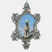 KUSTSCHAPEN TIN SNEEUWVLOK ORNAMENT (Links)