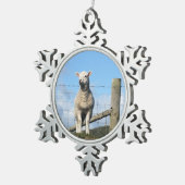 KUSTSCHAPEN TIN SNEEUWVLOK ORNAMENT (Rechts)