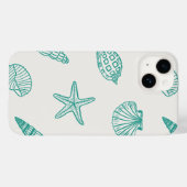 Kustschat Blauwgroen ivoor Case-Mate iPhone Case (Achterkant (horizontaal))