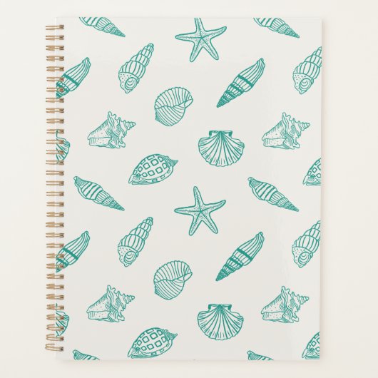 Kustschat Blauwgroen ivoor Planner (Voorkant)