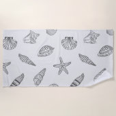 Kustschat Ocean Grey Strandlaken (Voorkant)