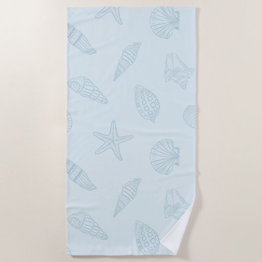 Kustschat Seafoam Blue Strandlaken (Voorkant)