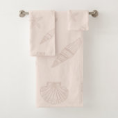 Kustschatten Shell Pink Bad Handdoek (Insitu)