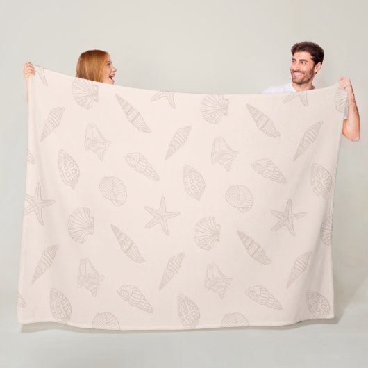 Kustschatten Shell Pink Fleece Deken (In situ)
