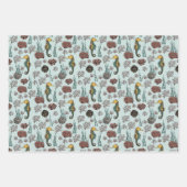 Kustschatten Zeepaardje & Koraal Nautisch Inpakpapier Vel (Voorkant 2)