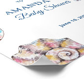 Kustschelp Baby Shower Welkom Poster (Hoek)