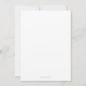 Kustschelp blauw witte doop uitnodiging (Achterkant)