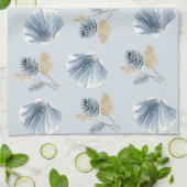 Kustschelp Botanisch | Zachte Blauwe Theedoek (Gevouwen)