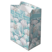 Kustschelp & Koraalpatroon#3 ID1009 Medium Cadeauzakje (Voorkant Gekanteld)