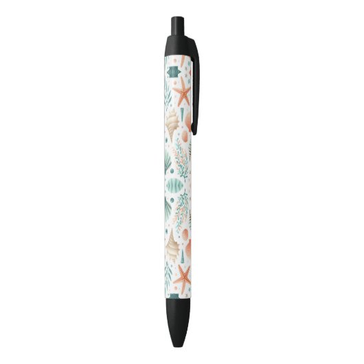 Kustschelp Kunst Zwarte Inkt Pen (Achterkant (Verticaal))